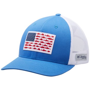 Pánské Kšiltovky Columbia PFG Mesh Snap Back Fish Flag Ball Blankyt Bílé PGTOZL259